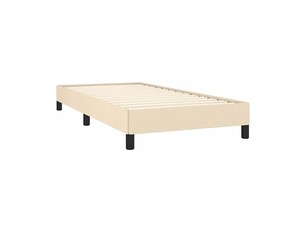 Cama 90x190 cm de tela color crema ES66663