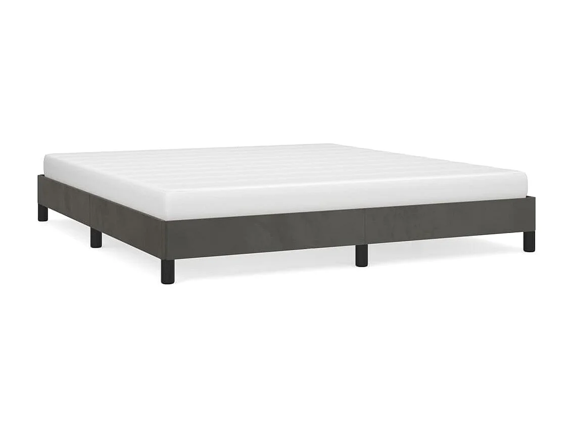 Cama 160x200 cm veludo cinzento-escuro PT898438