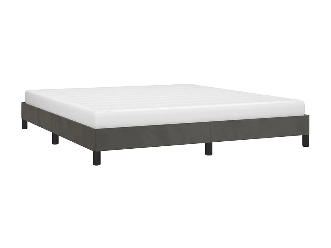 Cama 160x200 cm veludo cinzento-escuro PT898438