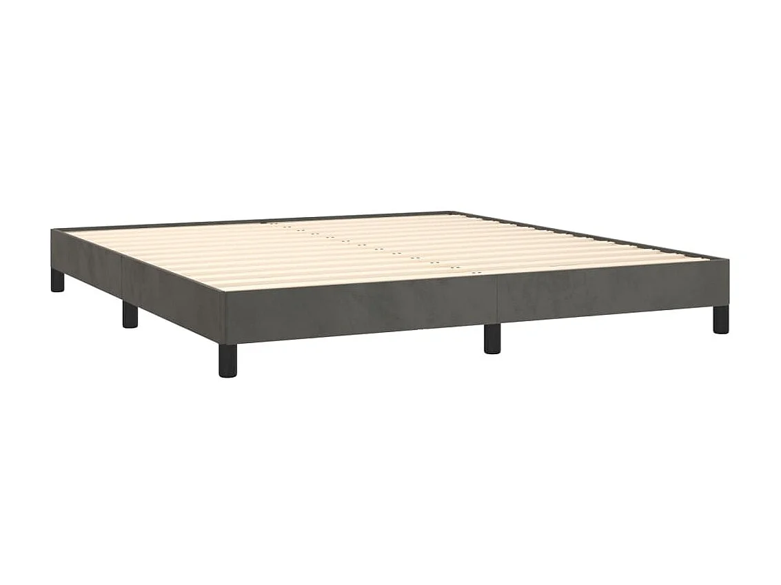 Cama 160x200 cm veludo cinzento-escuro PT898438
