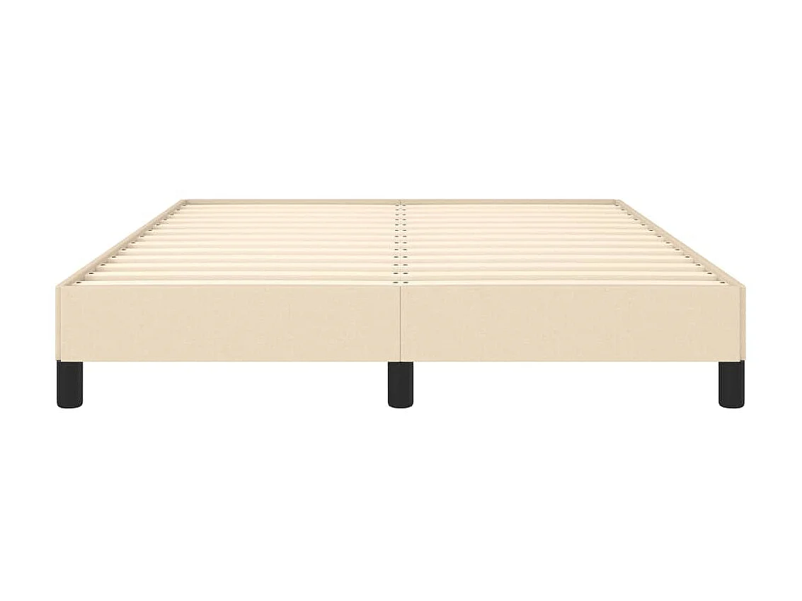 Cama em tecido cor creme 140x200 cm PT625918