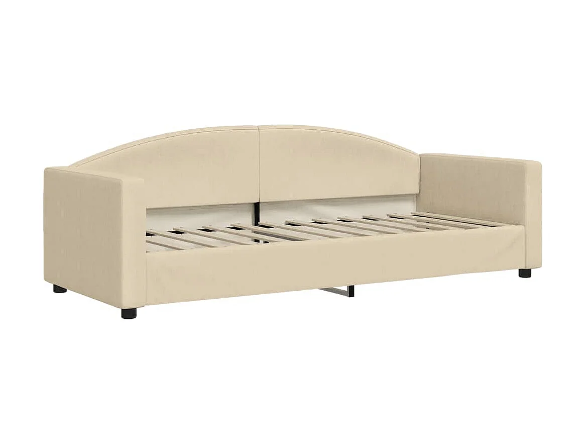 Lit-80x200 cm de repos crème tissu EGGB75823
