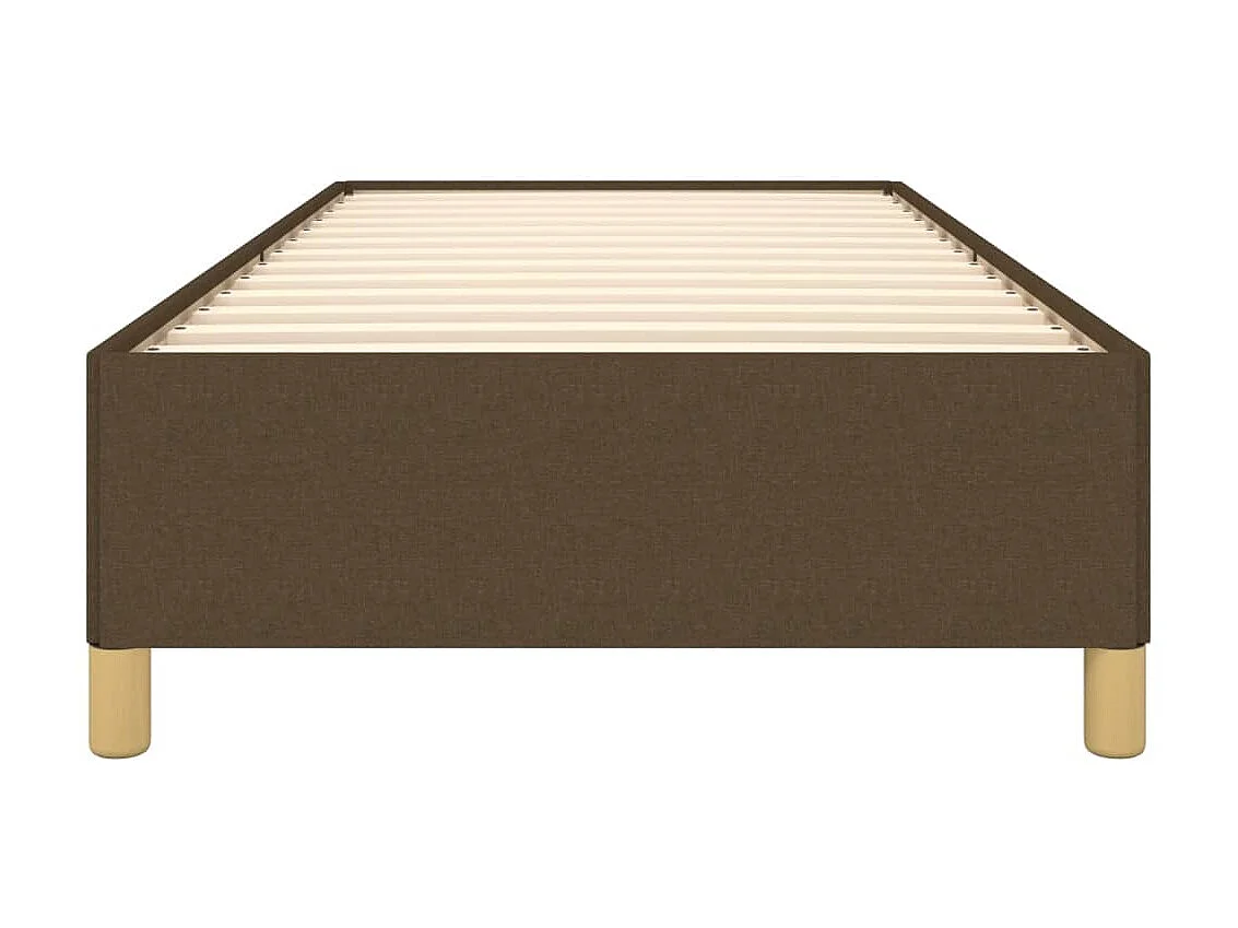 Cama 90x190 cm tecido castanho-escuro PT463540