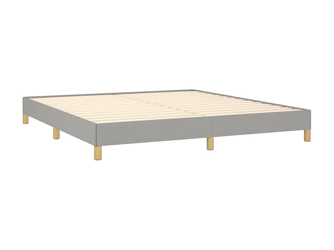 Lit-180x200 cm Gris clair Tissu EGGB58995