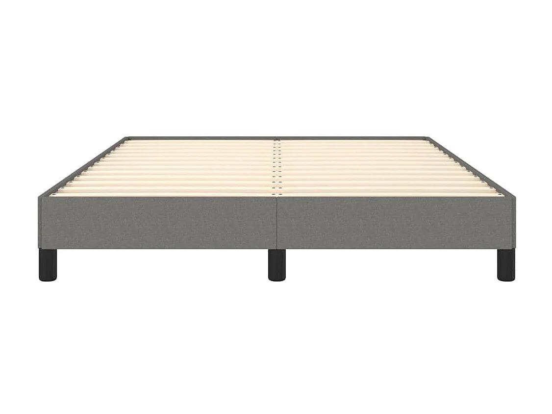 Cama 140x200 cm de tela gris oscuro ES63704