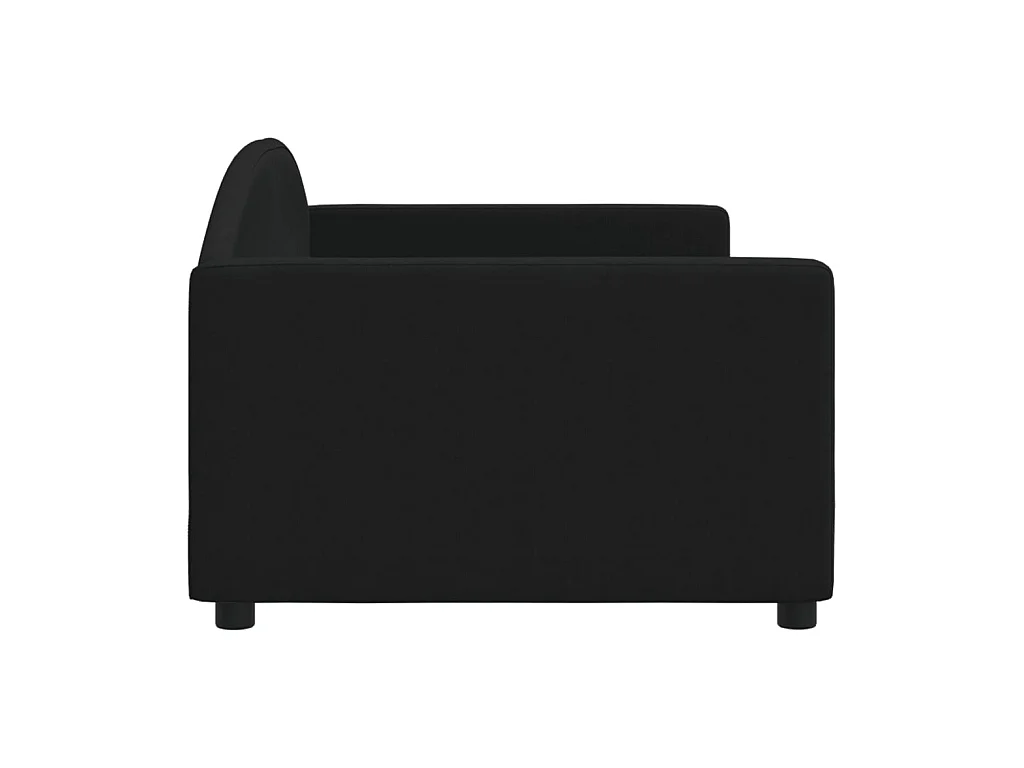 Cama 90x200 cm tela negro ES82039