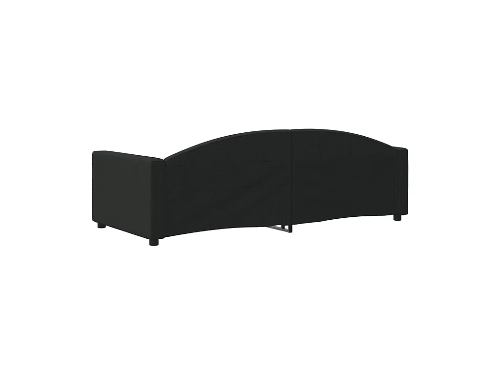 Cama 90x200 cm tela negro ES82039