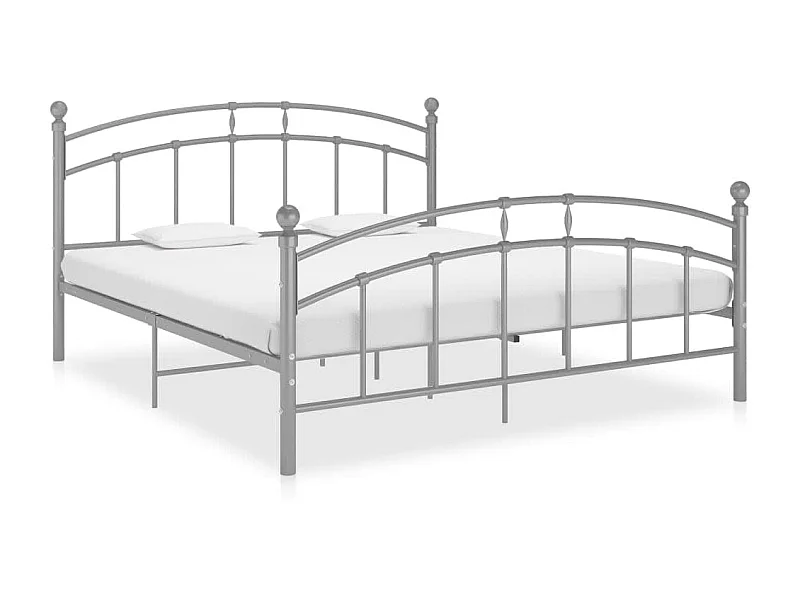 Lit-180x200 cm Gris Métal EGGB65306