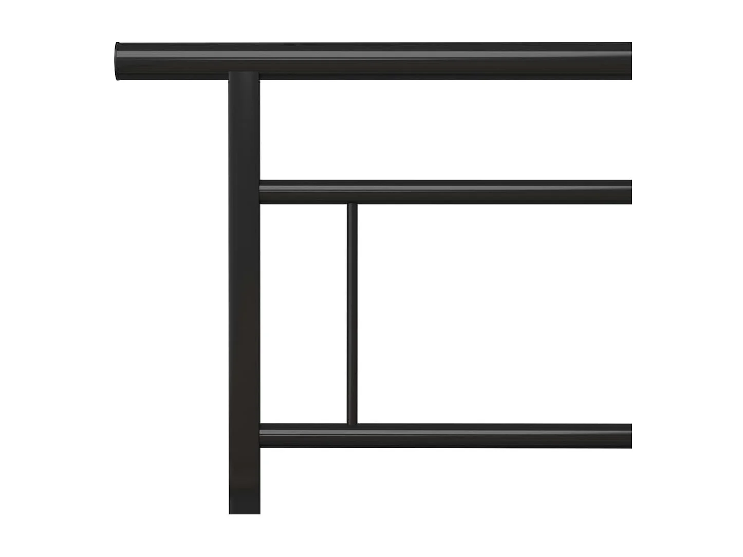 Lit-140x200 cm Noir Métal EGGB87871