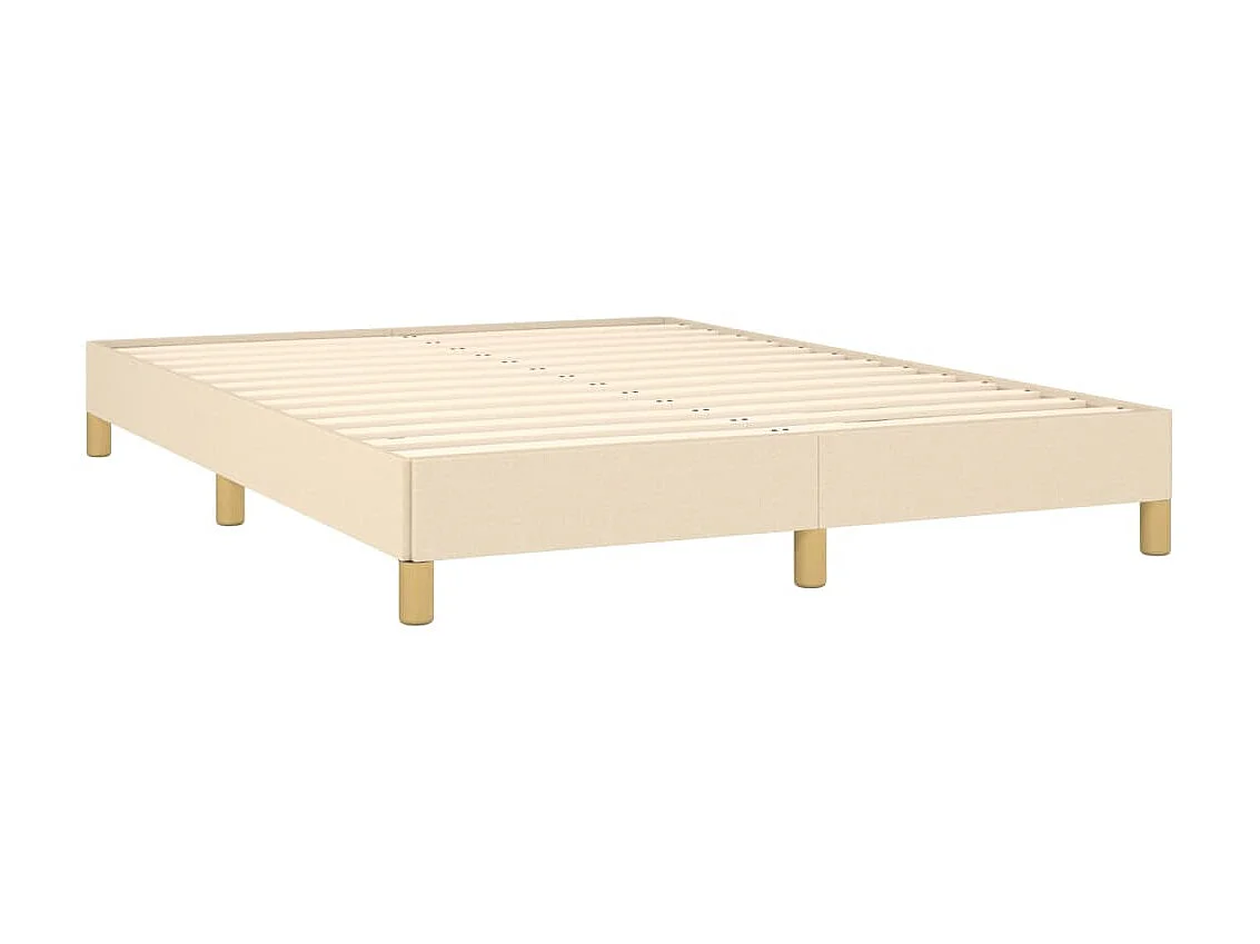 Lit-160x200 cm Crème Tissu EGGB50695