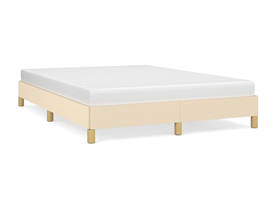 Cama - 160x200 cm sem colchão tecido cor creme PT250215