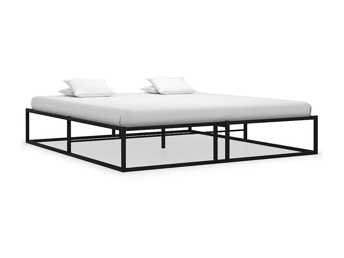 Cama 180x200 cm de metal negra ES76811