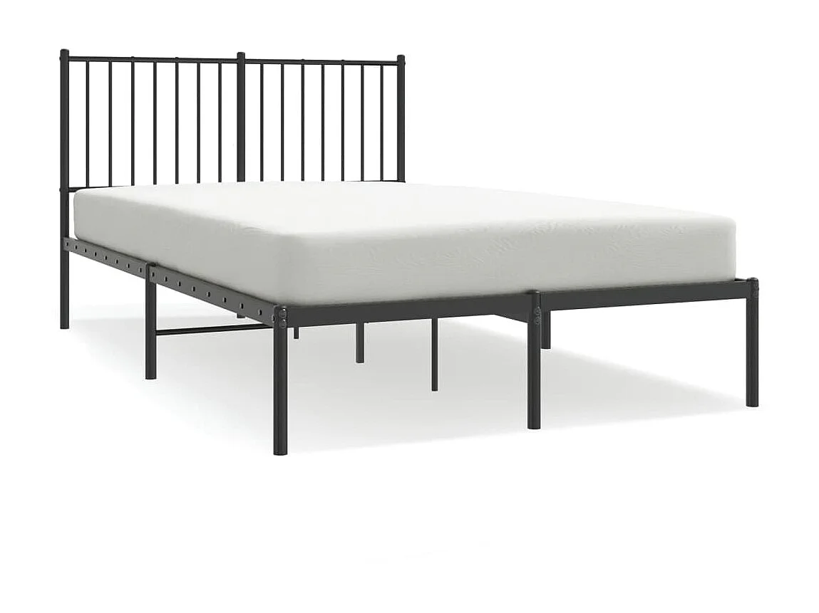 Cama com cabeceira 120x190 cm metal preto PT932607