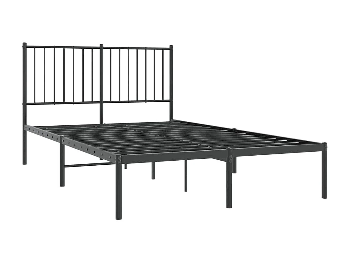 Cama com cabeceira 120x190 cm metal preto PT932607