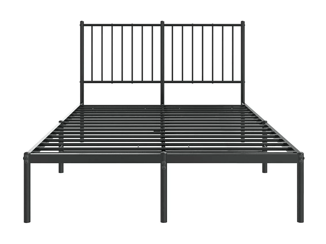 Cama com cabeceira 120x190 cm metal preto PT932607