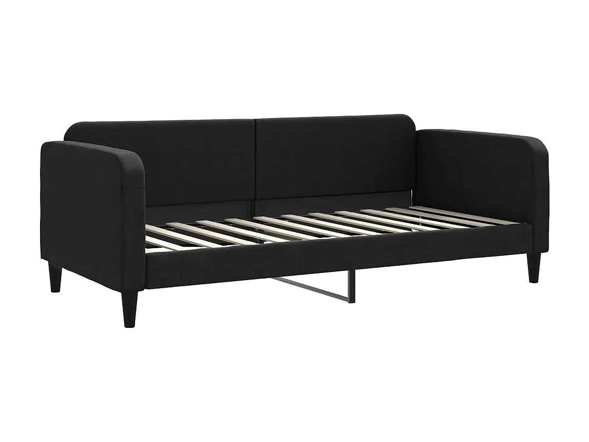 Lit-90x200 cm de repos noir tissu EGGB26653