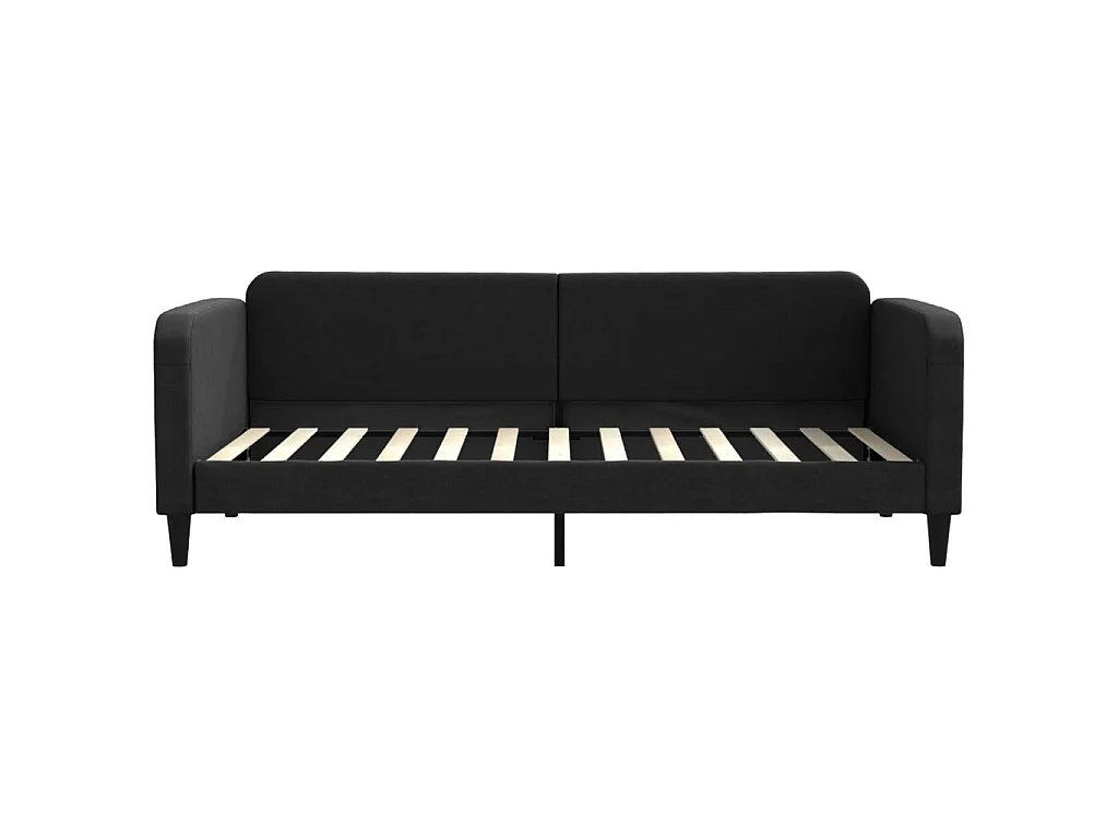 Lit-90x200 cm de repos noir tissu EGGB26653