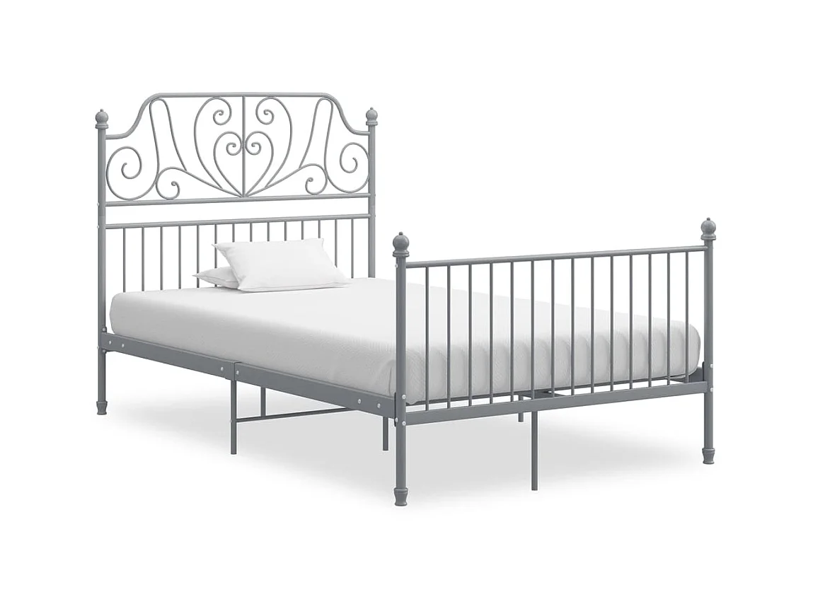 Bedframe metaal grijs 120x200 cm NL31620