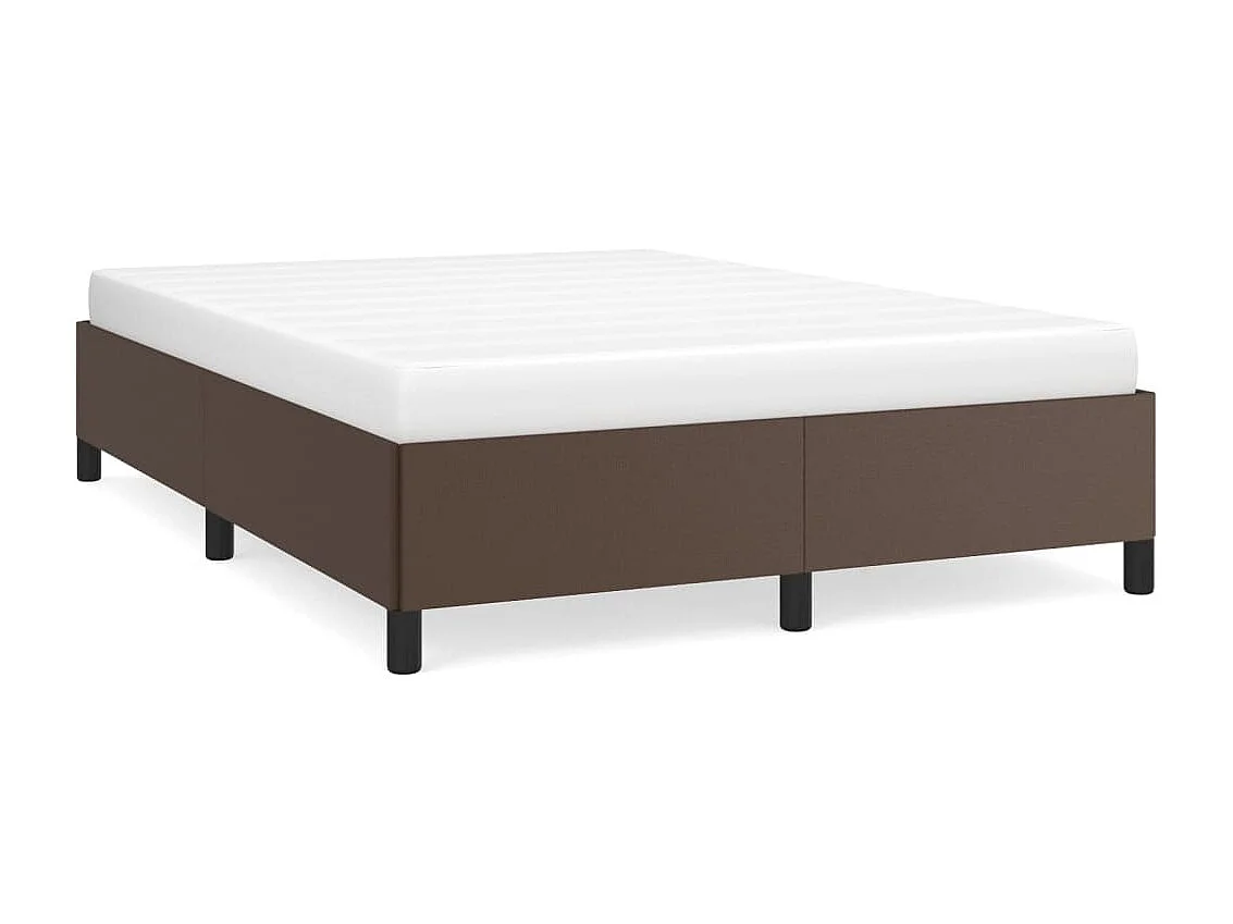 Cama 140x190 cm couro artificial castanho PT476518