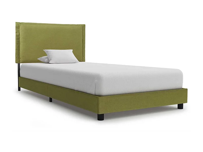 Cama 90x200 cm tecido verde PT386292
