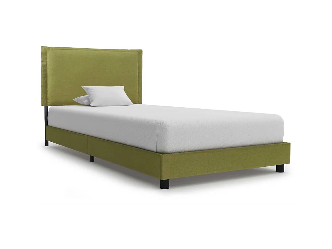 Lit-90x200 cm Vert Tissu EGGB25097