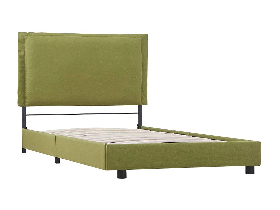 Cama 90x200 cm tecido verde PT386292