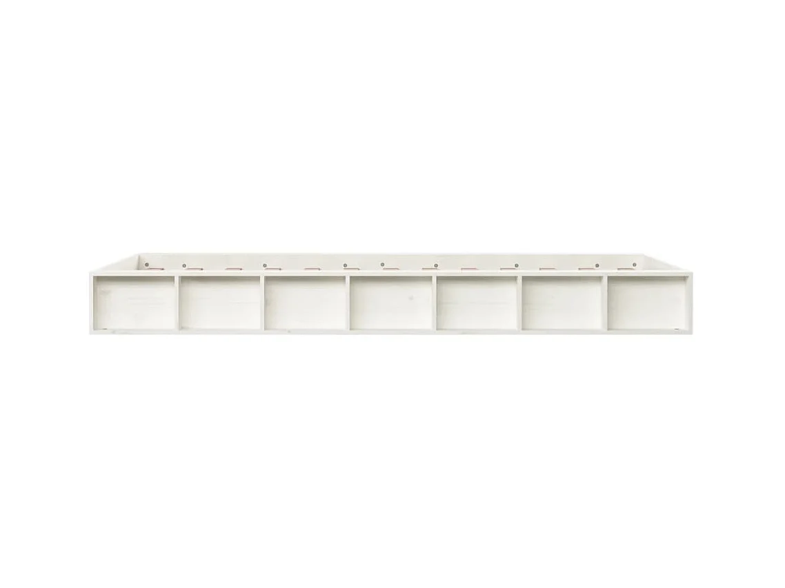Lit-90x190 cm Blanc Simple Bois massif EGGB19238