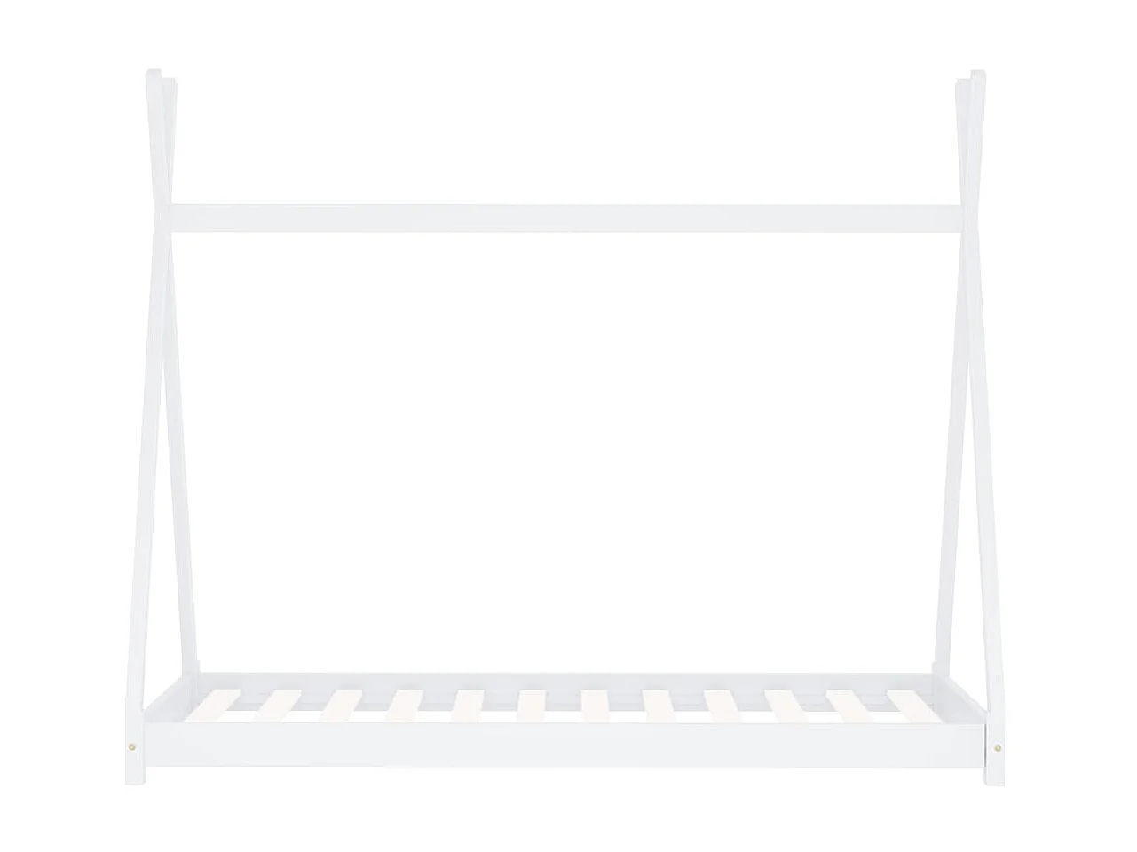 Lit-80x160 cm d'enfant Blanc Bois de pin massif EGGB89824