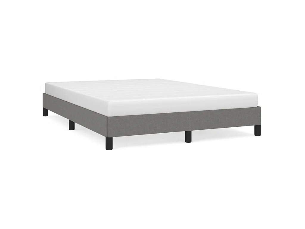 Cama 140x190 cm tecido cinzento-escuro PT550085