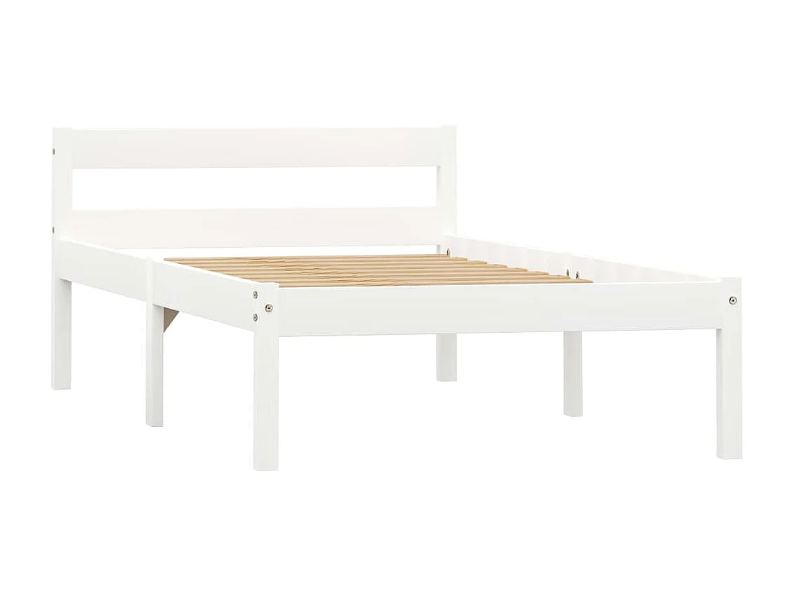 Lit-90x200 cm Blanc Bois de pin massif EGGB22026