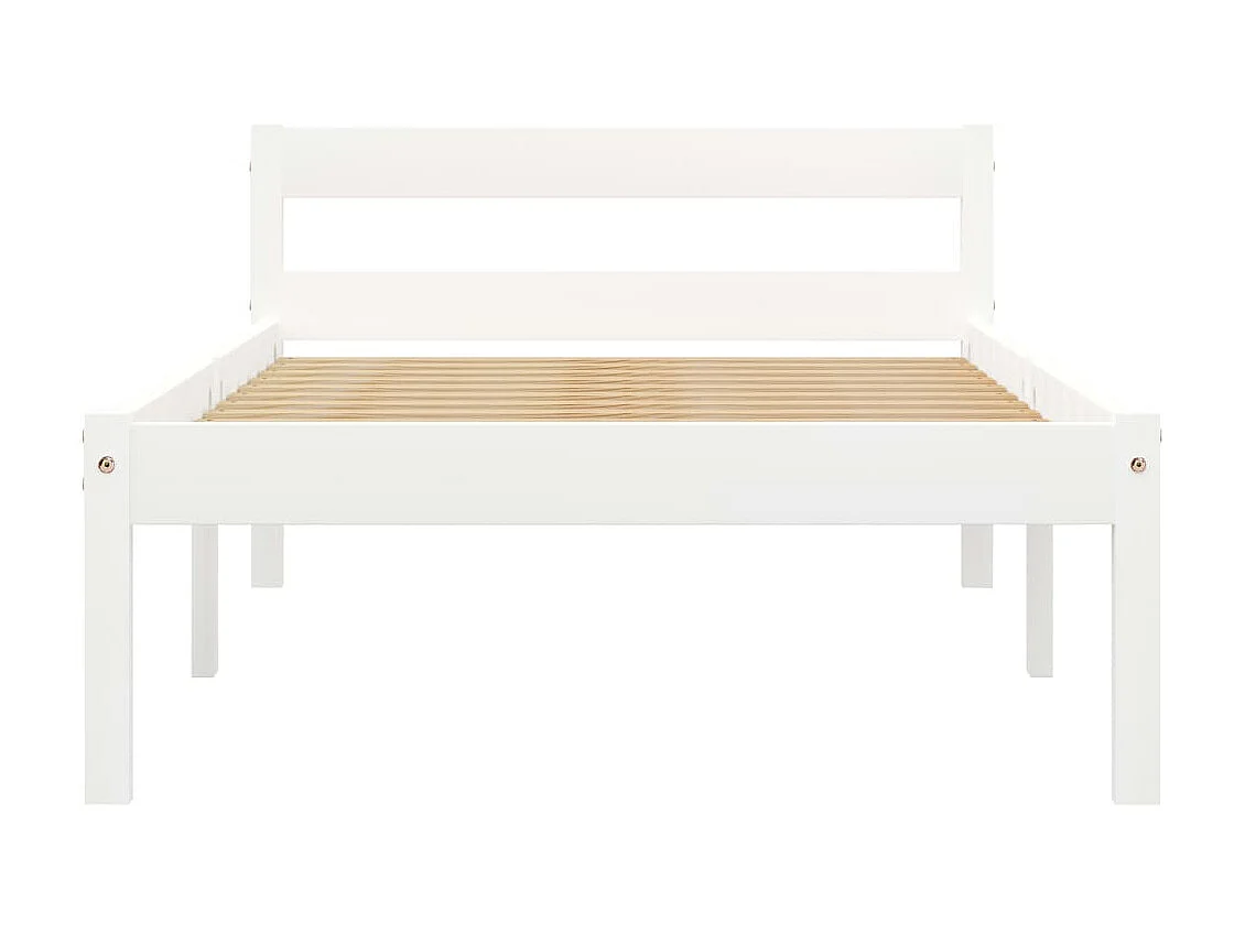Lit-90x200 cm Blanc Bois de pin massif EGGB22026