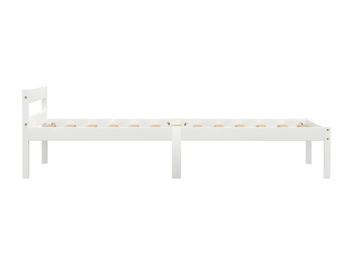 Lit-90x200 cm Blanc Bois de pin massif EGGB22026