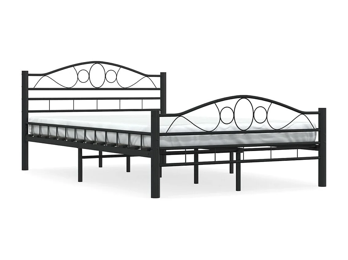 Lit-120x200 cm noir acier EGGB87146