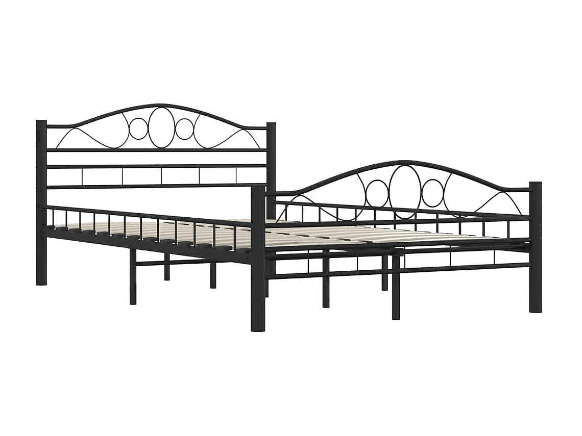 Lit-120x200 cm noir acier EGGB87146