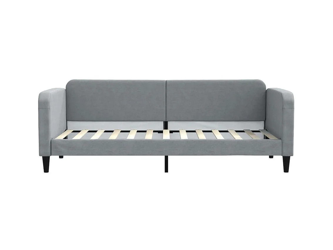 Lit-80x200 cm de repos gris clair tissu EGGB58161