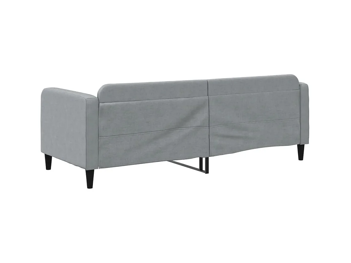 Lit-80x200 cm de repos gris clair tissu EGGB58161