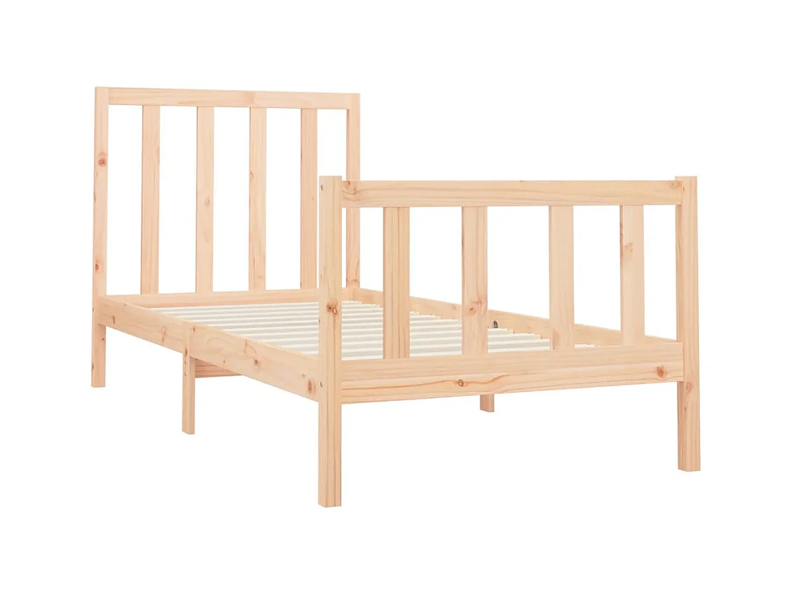Lit-100x200 cm Bois de pin massif EGGB76169