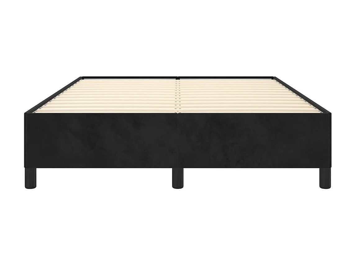 Cama 140x190 cm veludo preto PT825595