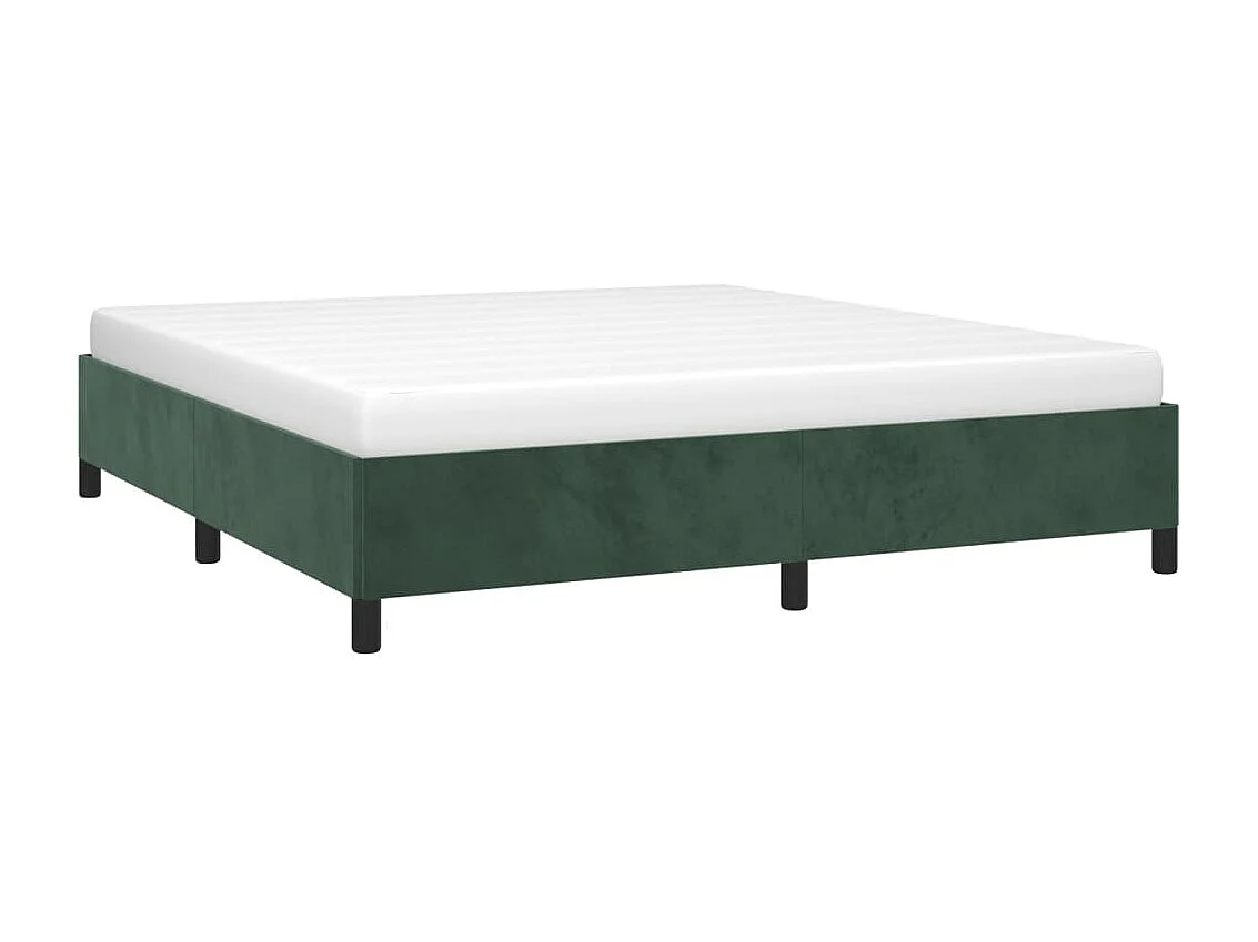 Cama 180x200 cm veludo verde-escuro PT542230