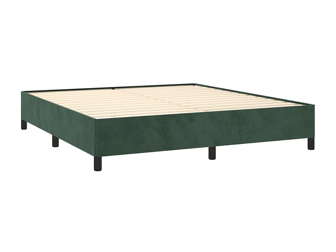 Cama 180x200 cm veludo verde-escuro PT542230
