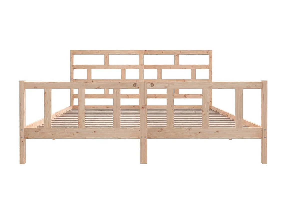 Lit-200x200 cm Bois de pin massif EGGB80397