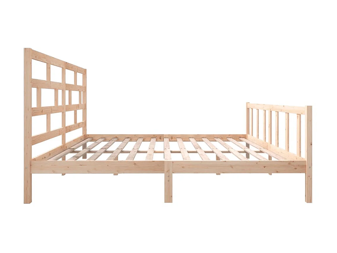 Lit-200x200 cm Bois de pin massif EGGB80397