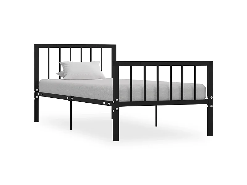 Cama 100x200 cm metal preto PT551478