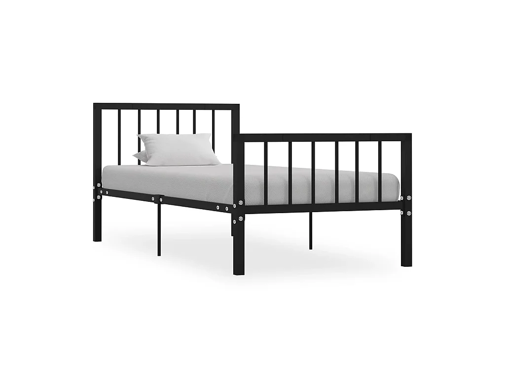 Bedframe metaal zwart 100x200 cm NL74696
