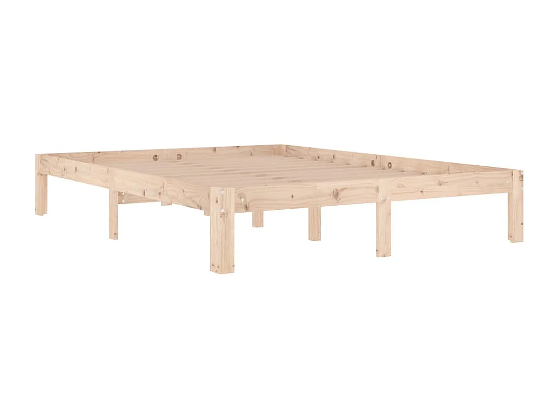 Lit-140x190 cm Bois de pin massif EGGB27834