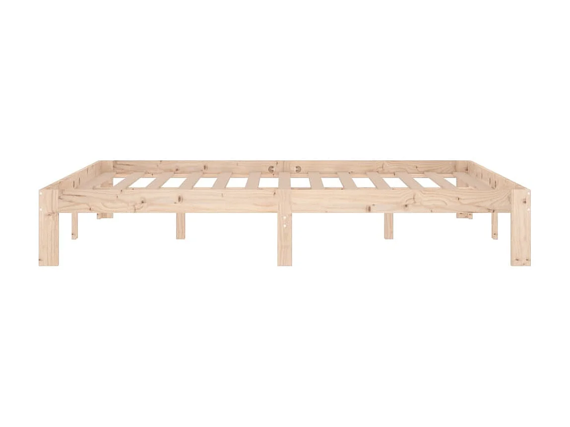 Lit-140x190 cm Bois de pin massif EGGB27834