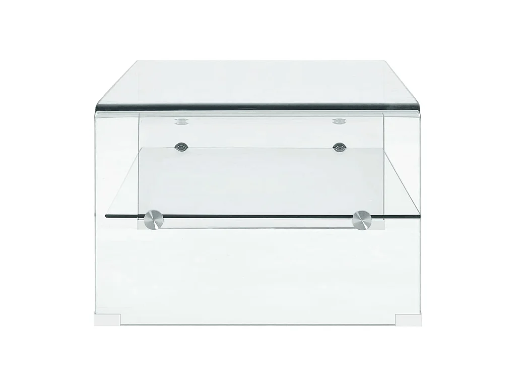 Mesa de centro de vidrio templado transparente 98x45x31 cm ES53297