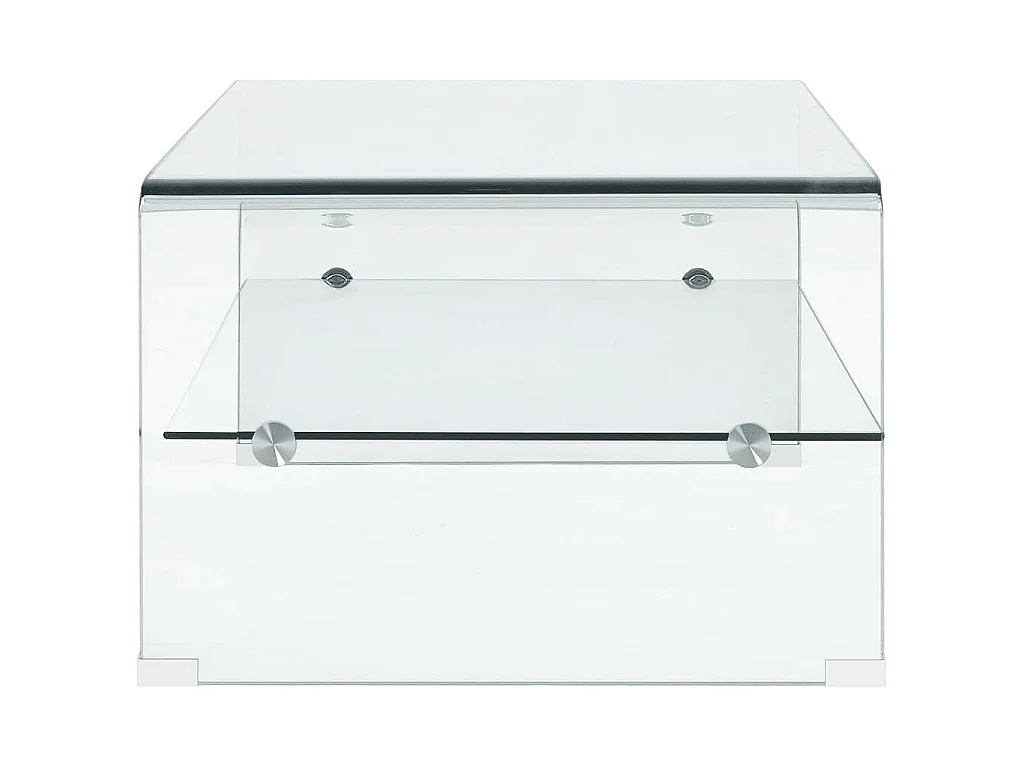 Mesa de centro 98x45x31 cm vidro temperado transparente PT928430