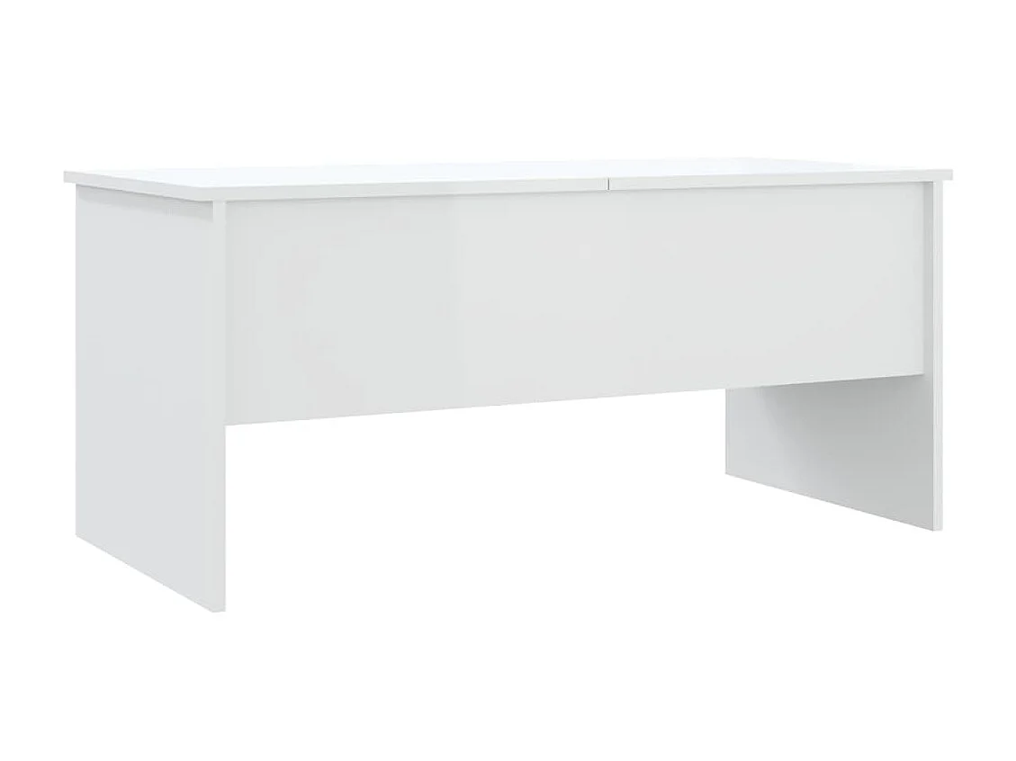 Table basse Blanc brillant 102x50,5x46,5 cm Bois d'ingénierie OFR10089 BonneVie Meuble