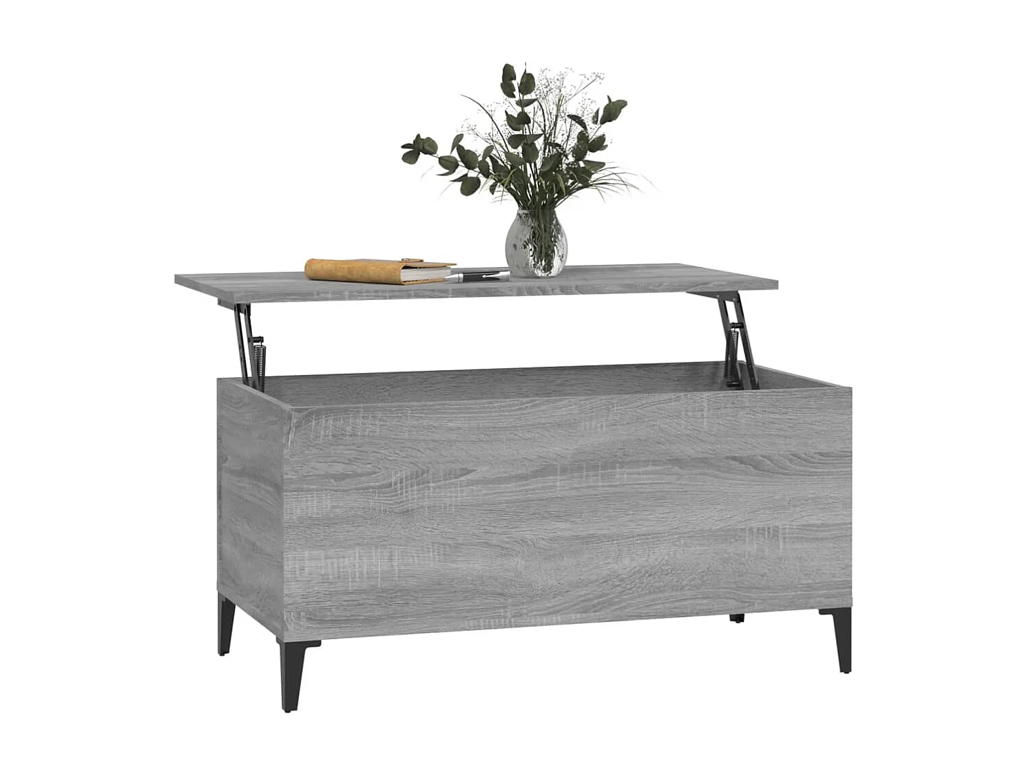 Mesa de centro madera contrachapada gris Sonoma 90x44,5x45 cm ES725257